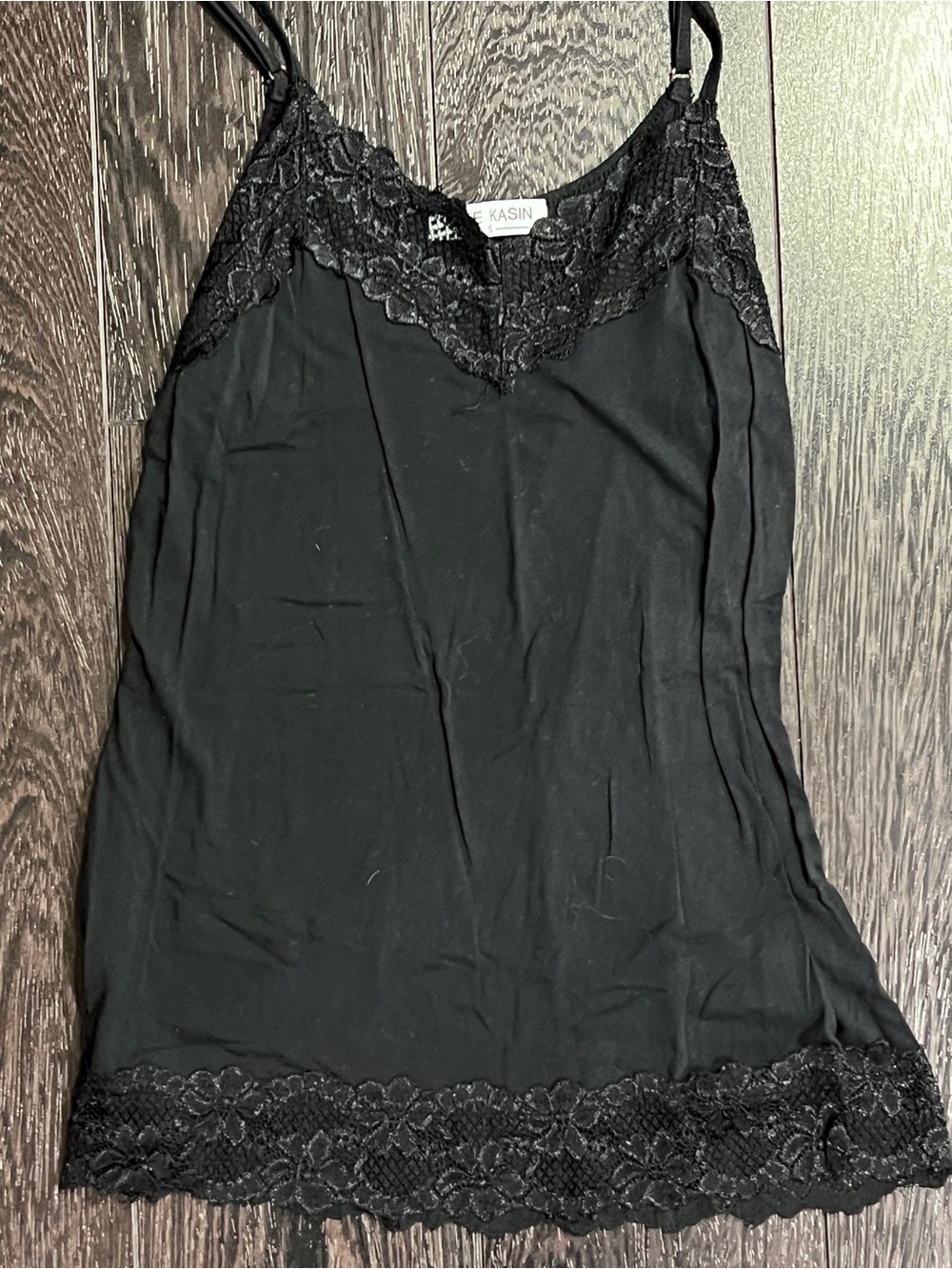 Black Lace Trim Cami Top